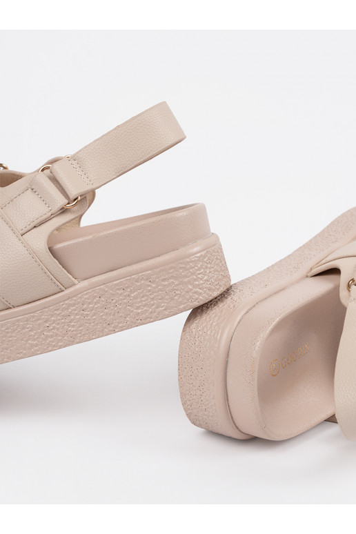 smėlio spalvos  sandalai su platforma smėlio spalvos  sandalai su platforma