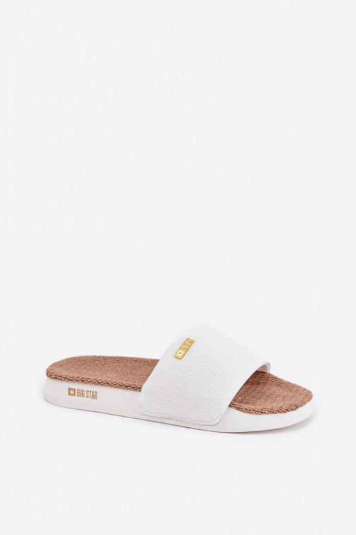 Moteriškos šlepetės Big Star RR274A103 baltos spalvos