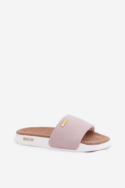 Moteriškos šlepetės Big Star RR274A105 Šviesaus rausvo atspalvio