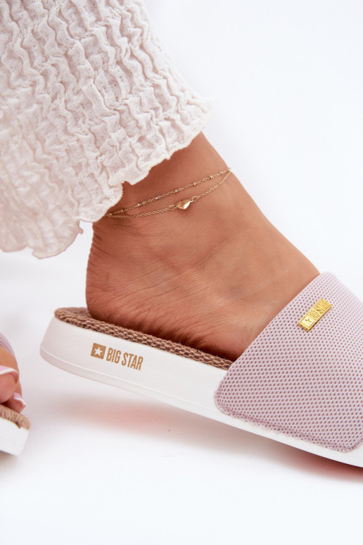 Moteriškos šlepetės Big Star RR274A105 Šviesaus rausvo atspalvio