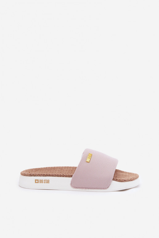 Moteriškos šlepetės Big Star RR274A105 Šviesaus rausvo atspalvio