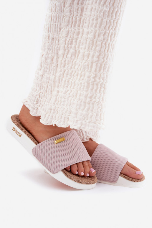 Moteriškos šlepetės Big Star RR274A105 Šviesaus rausvo atspalvio