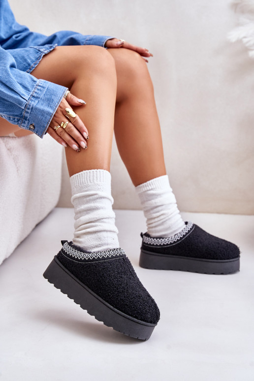 Moteriški juodi platforminiai sniego... Moteriški juodi platforminiai sniego...