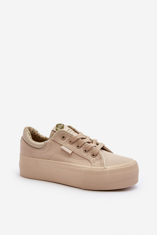 Laisvalaikio bateliai su platforma Lee Cooper LCW-24-31-2181 smėlio spalvos Laisvalaikio bateliai su platforma Lee Cooper LCW-24-31-2181 smėlio spalvos