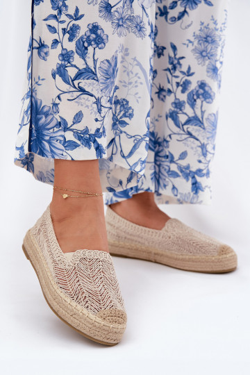 Espadrilės su platforma Vinceza 17392 smėlio spalvos 2