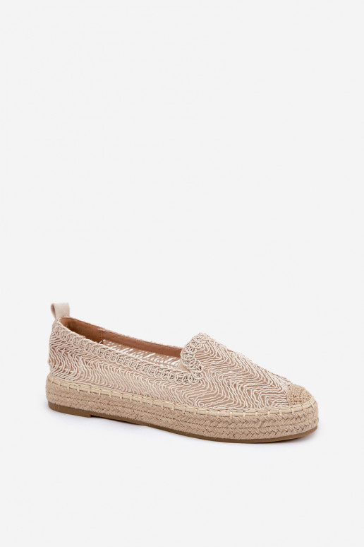 Espadrilės su platforma Vinceza 17392 smėlio spalvos