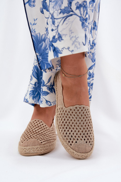 Espadrilės  Vinceza 13625 smėlio spalvos
