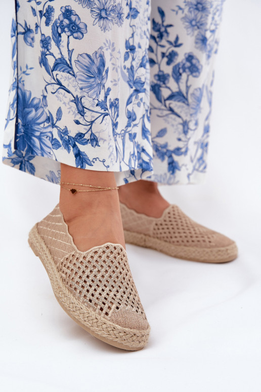 Espadrilės  Vinceza 13625 smėlio spalvos