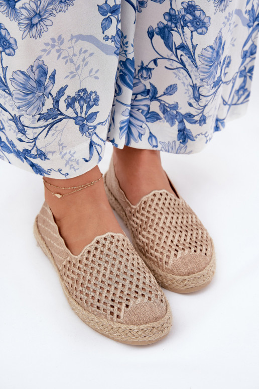 Espadrilės  Vinceza 13625 smėlio spalvos
