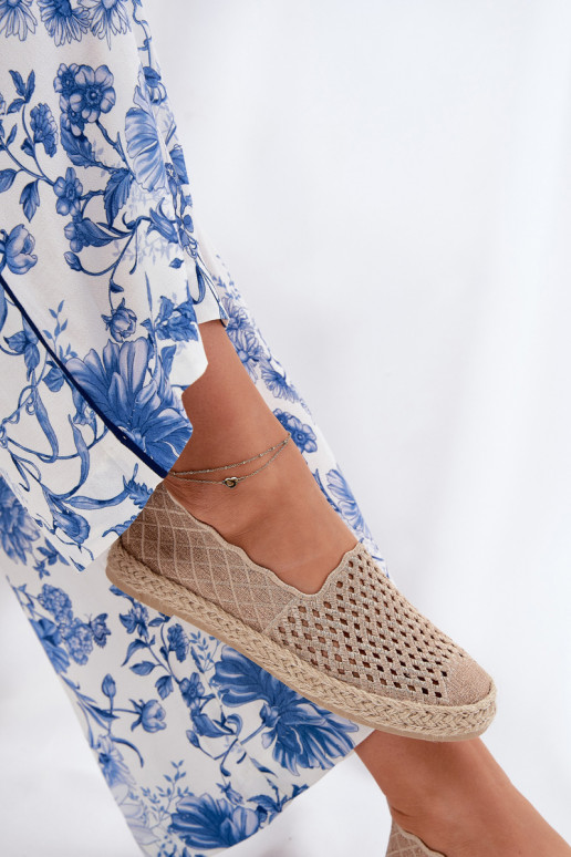 Espadrilės  Vinceza 13625 smėlio spalvos