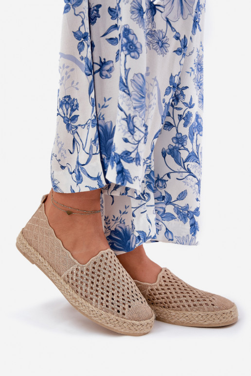 Espadrilės  Vinceza 13625 smėlio spalvos