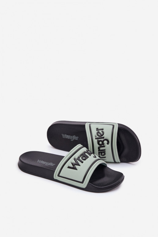 Šlepetės  WRANGLER AVERELL SLIDER MEN LOW 20251042.52D šviesiai žalios spalvos Šlepetės  WRANGLER AVERELL SLIDER MEN LOW 20251042.52D šviesiai žalios spalvos