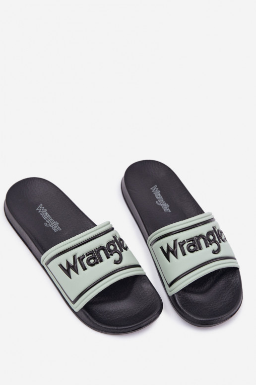 Vyriškos šviesiai žalios šlepetės Wrangler Averell Slider Men Loin 20251042.52D