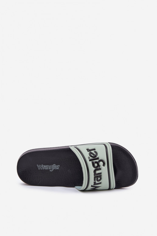Šlepetės  WRANGLER AVERELL SLIDER MEN LOW 20251042.52D šviesiai žalios spalvos Šlepetės  WRANGLER AVERELL SLIDER MEN LOW 20251042.52D šviesiai žalios spalvos