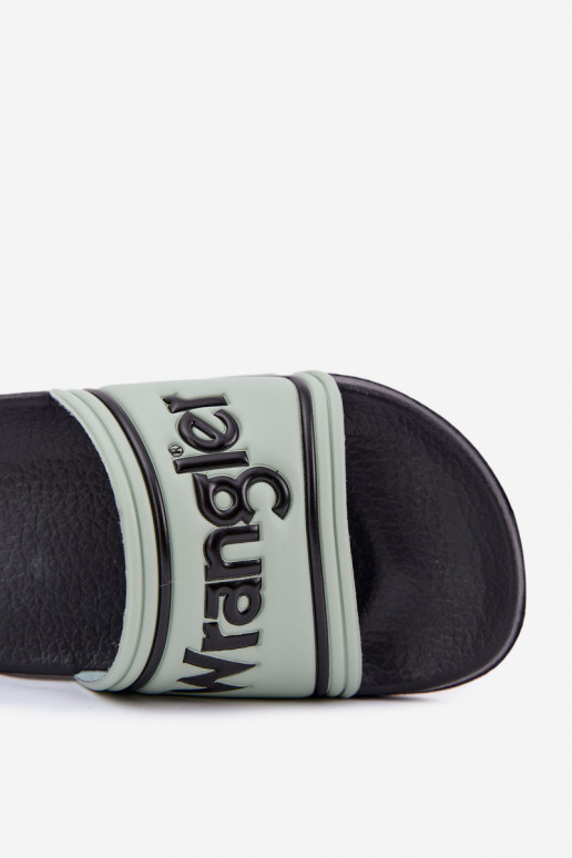 Vyriškos šviesiai žalios šlepetės Wrangler Averell Slider Men Loin 20251042.52D
