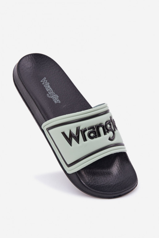 Vyriškos šviesiai žalios šlepetės Wrangler Averell Slider Men Loin 20251042.52D