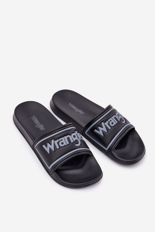 Vyriškos juodos šlepetės Wrangler Averell Slider Men Loin 20251042.25Y