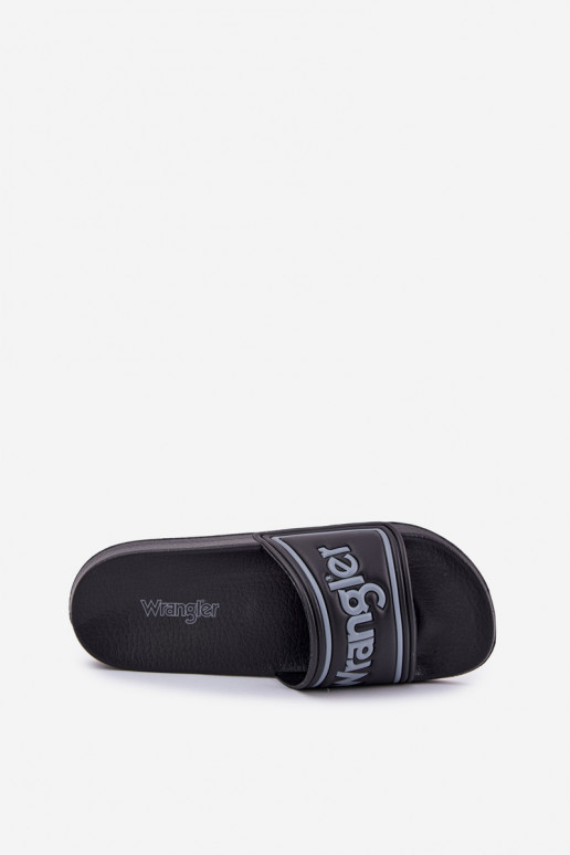 Vyriškos juodos šlepetės Wrangler Averell Slider Men Loin 20251042.25Y