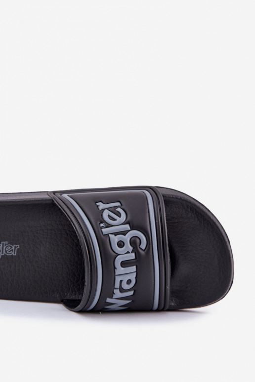 Vyriškos juodos šlepetės Wrangler Averell Slider Men Loin 20251042.25Y