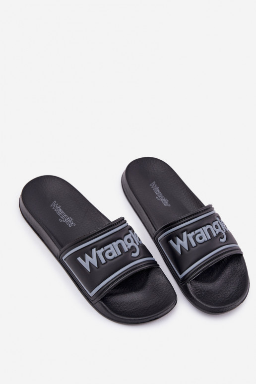 Vyriškos juodos šlepetės Wrangler Averell Slider Men Loin 20251042.25Y