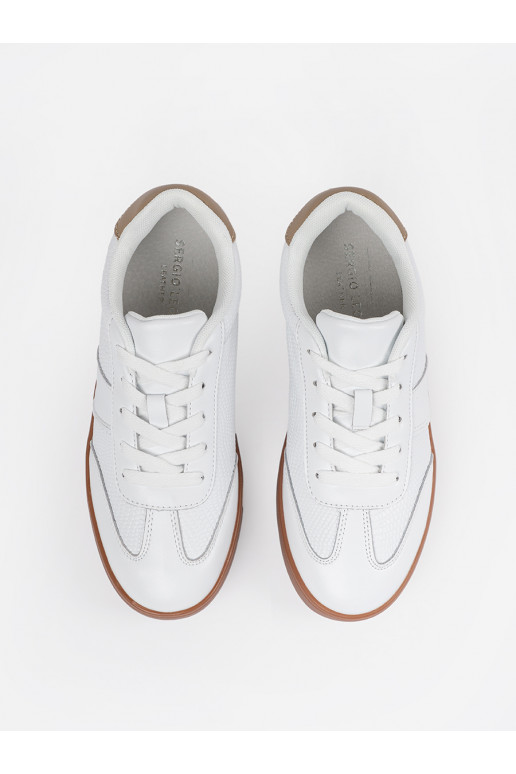 iš zomšos baltos spalvos  modelio batai Sergio Leone iš zomšos baltos spalvos  modelio batai Sergio Leone