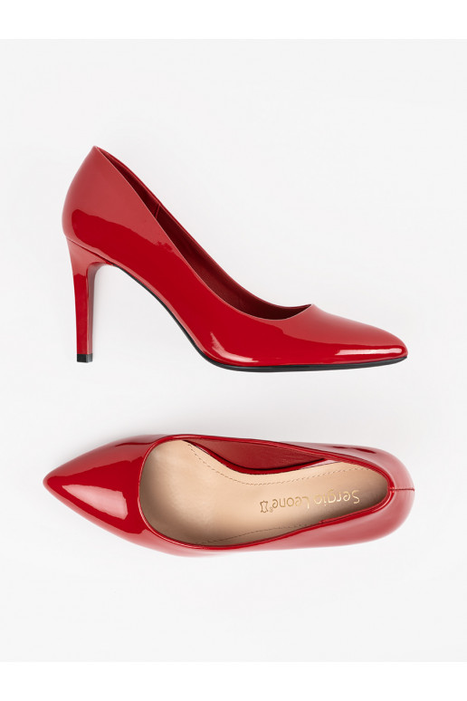 raudonos spalvos aukštakulniai bateliai Sergio Leone