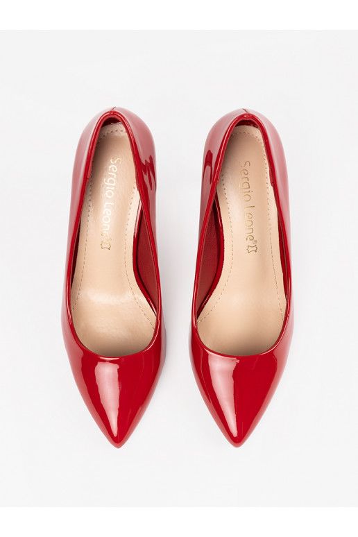 raudonos spalvos aukštakulniai bateliai Sergio Leone