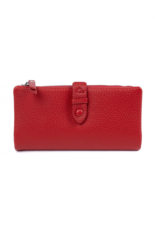 raudonos spalvos Moteriška piniginė z przegródkami