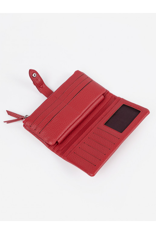 raudonos spalvos Moteriška piniginė z przegródkami