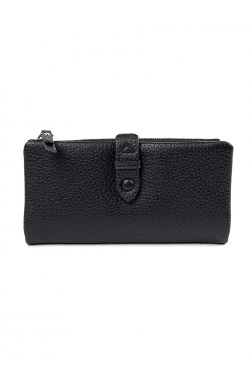 juodos spalvos Moteriška piniginė z przegródkami