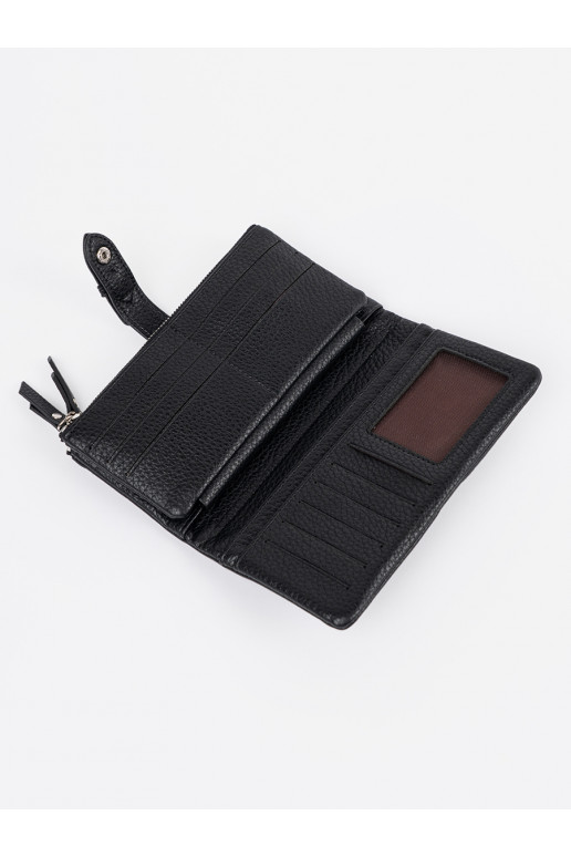 juodos spalvos Moteriška piniginė z przegródkami