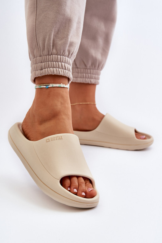 Smėlio spalvos moteriškos šlepetės...