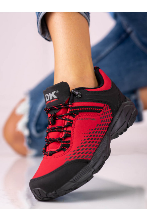 Trekingo batai su masyviu kulnu DK raudonos spalvos