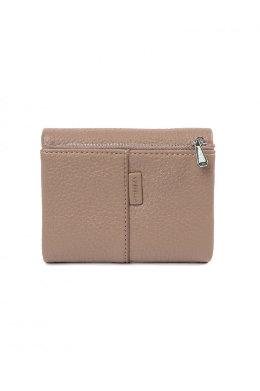  smėlio spalvos Moteriška piniginė eko oda