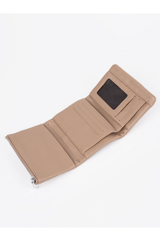  smėlio spalvos Moteriška piniginė eko oda