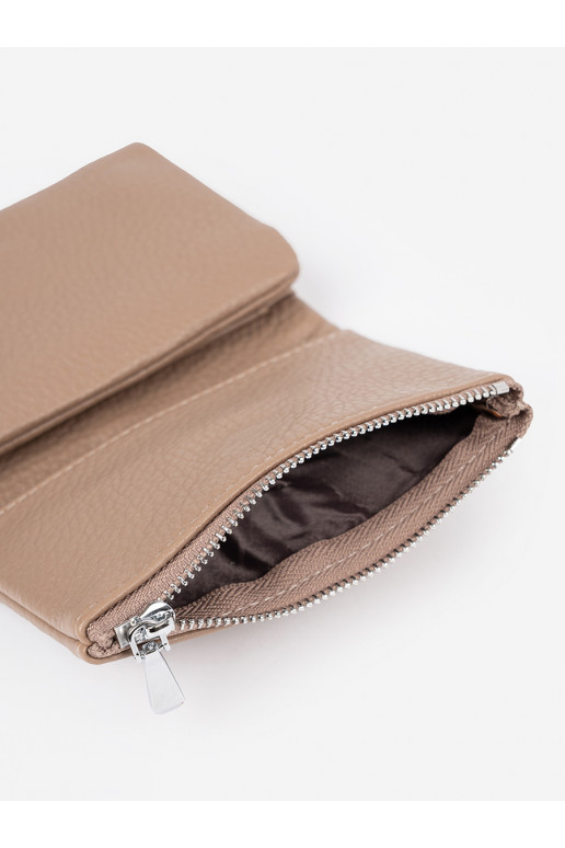  smėlio spalvos Moteriška piniginė eko oda