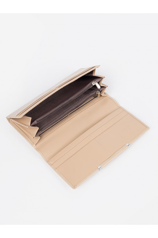 Elegancki Moteriška piniginė smėlio spalvos