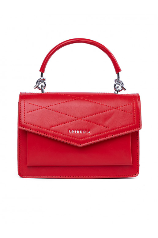 raudona elegantiška rankinė z rączką i paskiem raudona elegantiška rankinė z rączką i paskiem