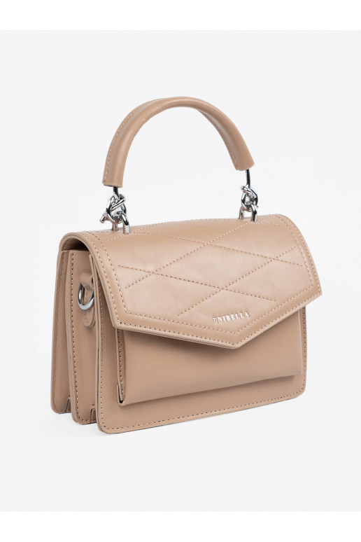 dramblio kaulo spalvos elegantiška rankinė z rączką i paskiem dramblio kaulo spalvos elegantiška rankinė z rączką i paskiem
