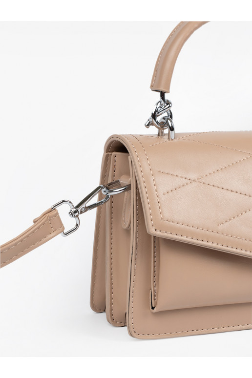 dramblio kaulo spalvos elegantiška rankinė z rączką i paskiem dramblio kaulo spalvos elegantiška rankinė z rączką i paskiem