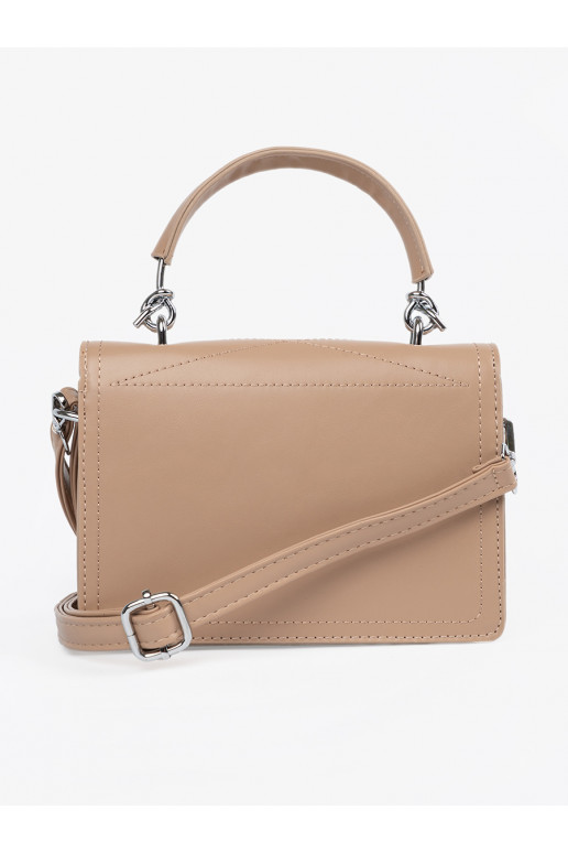 dramblio kaulo spalvos elegantiška rankinė z rączką i paskiem dramblio kaulo spalvos elegantiška rankinė z rączką i paskiem