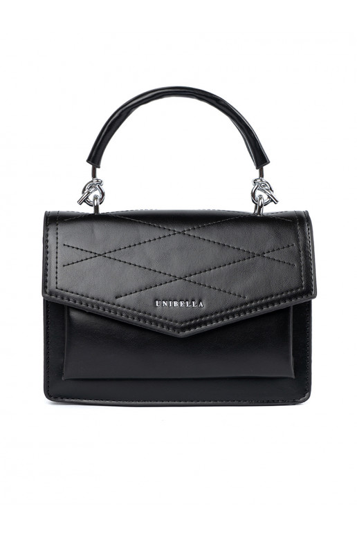 juoda elegantiška rankinė z rączką i paskiem juoda elegantiška rankinė z rączką i paskiem