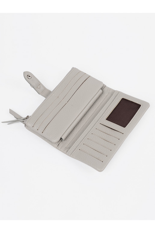 pilkos spalvos Moteriška piniginė z przegródkami