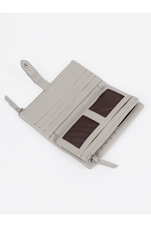 pilkos spalvos Moteriška piniginė z przegródkami