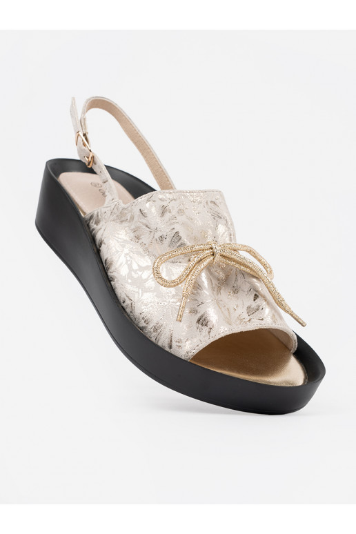 dramblio kaulo spalvos sandalai  ze skórzaną wkładką