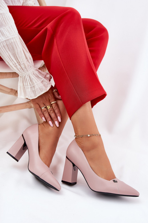 Bateliai su kulniukais Elegantiško stiliaus Vinceza 62224 rožinės spalvos