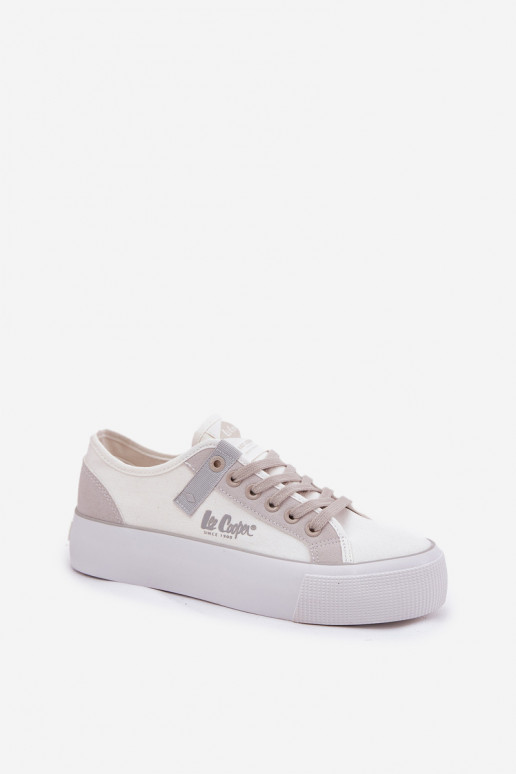 Laisvalaikio bateliai su platforma Lee Cooper LCW-25-31-3479L Baltos-pilkos spalvos Laisvalaikio bateliai su platforma Lee Cooper LCW-25-31-3479L Baltos-pilkos spalvos