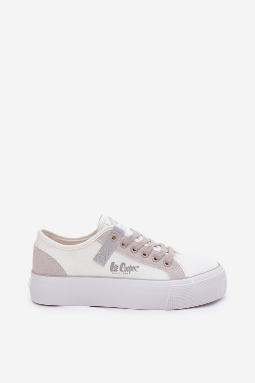 Laisvalaikio bateliai su platforma Lee Cooper LCW-25-31-3479L Baltos-pilkos spalvos Laisvalaikio bateliai su platforma Lee Cooper LCW-25-31-3479L Baltos-pilkos spalvos