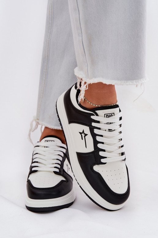 Moteriški sneakers tipo batai Big Star RR274A240 HI-POLY SYSTEM baltos-juodos spalvos