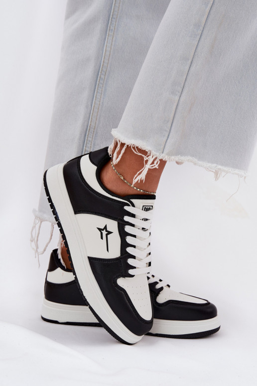 Moteriški sneakers tipo batai Big Star RR274A240 HI-POLY SYSTEM baltos-juodos spalvos